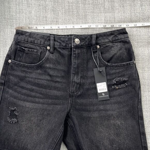 Numero Jean Shorts Womens‎ Size 27 Black Tulum High Rise Relaxed Fit - Picture 3 of 8